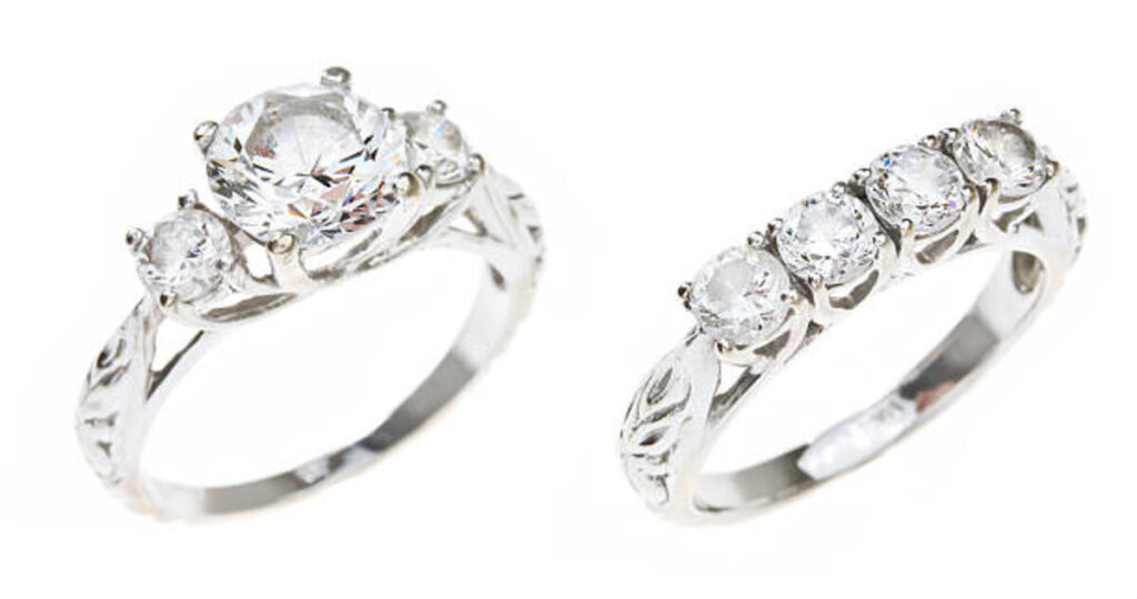 moissanite rings wedding bands
