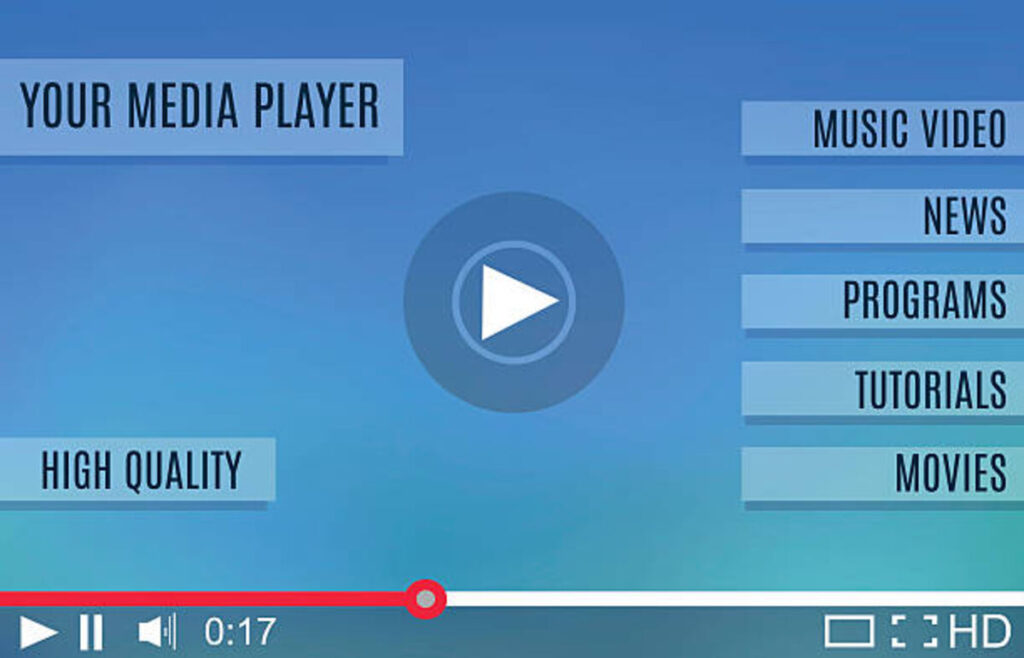 video player for web media player interface