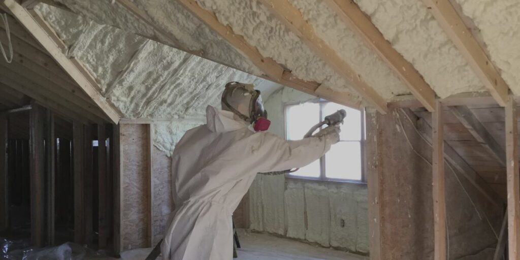Spray foam insulation